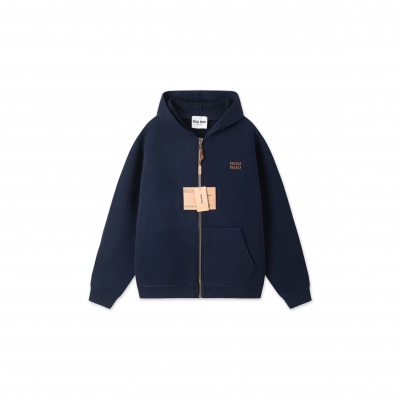 MIU MIU JERSEY HOODIE JACKET